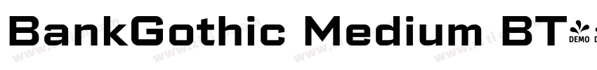 BankGothic Medium BT字体转换